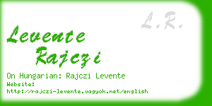 levente rajczi business card